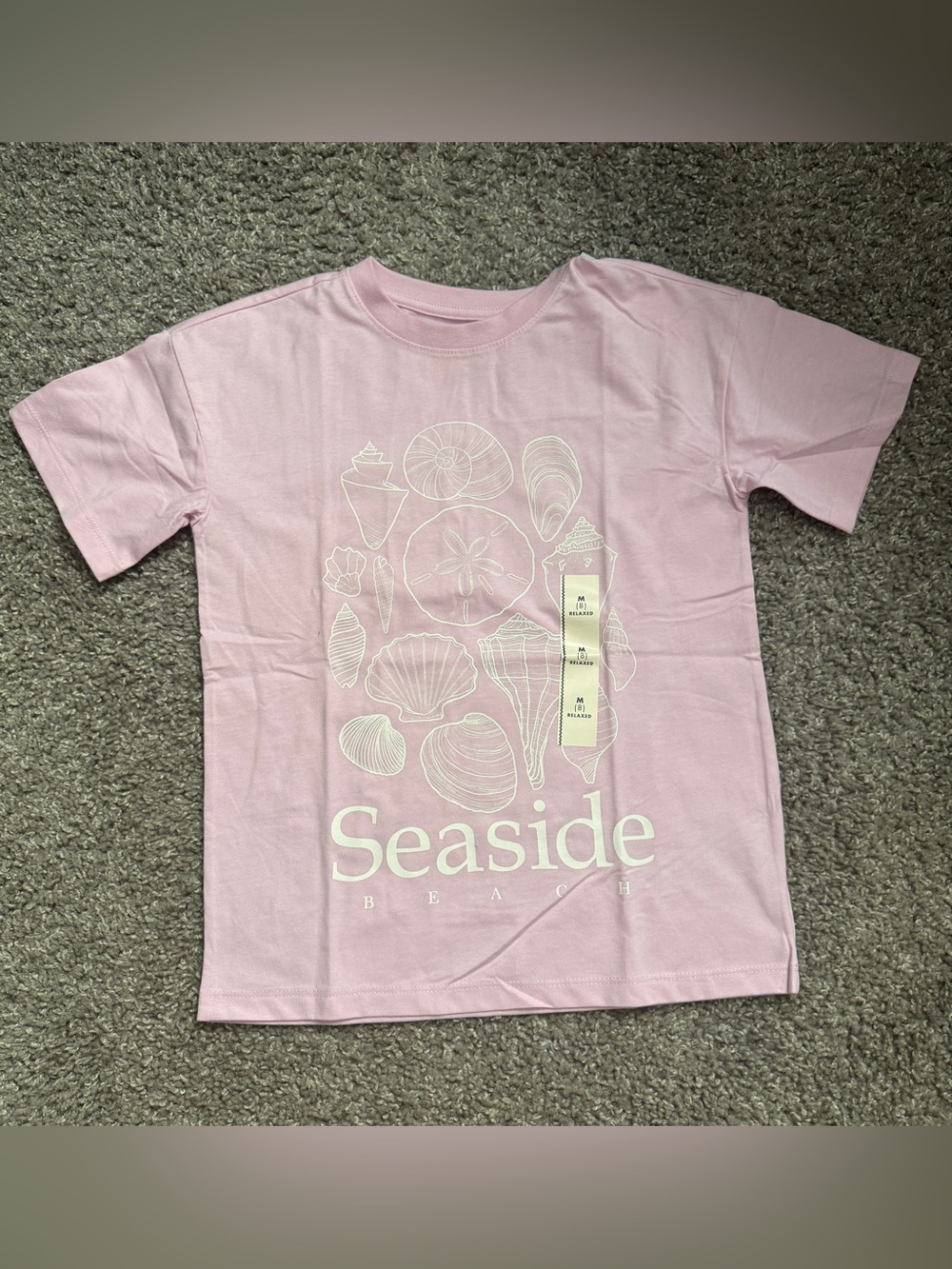 NWT-Cat & Jack Pink Seaside Shell Graphic Tee 8 (medium)